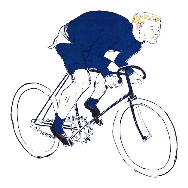 PNG Rowerzysta vintage ilustracja Henri de ToulouseLautrec przezroczysty tło Remixed by rawpixel