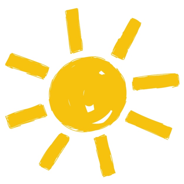 PNG Słońce ręcznie narysowane doodle przezroczyste tło