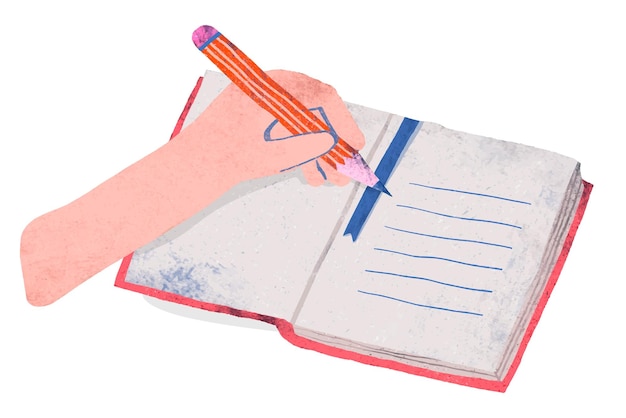 Png uroczy doodle czytanie element książki przezroczysty tło