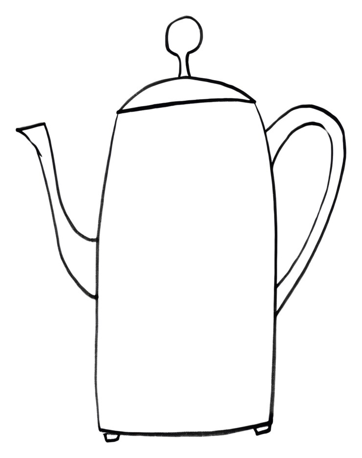 Zdjęcie png vintage herbatnik do kawy szkic linii
