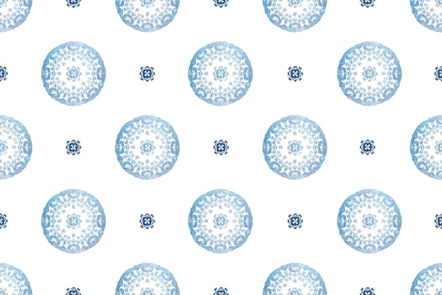 Png Vintage kwiatowy mandala wzór tła w kolorze niebieskim remiksowany z fabryki Noritake porcelany na stole
