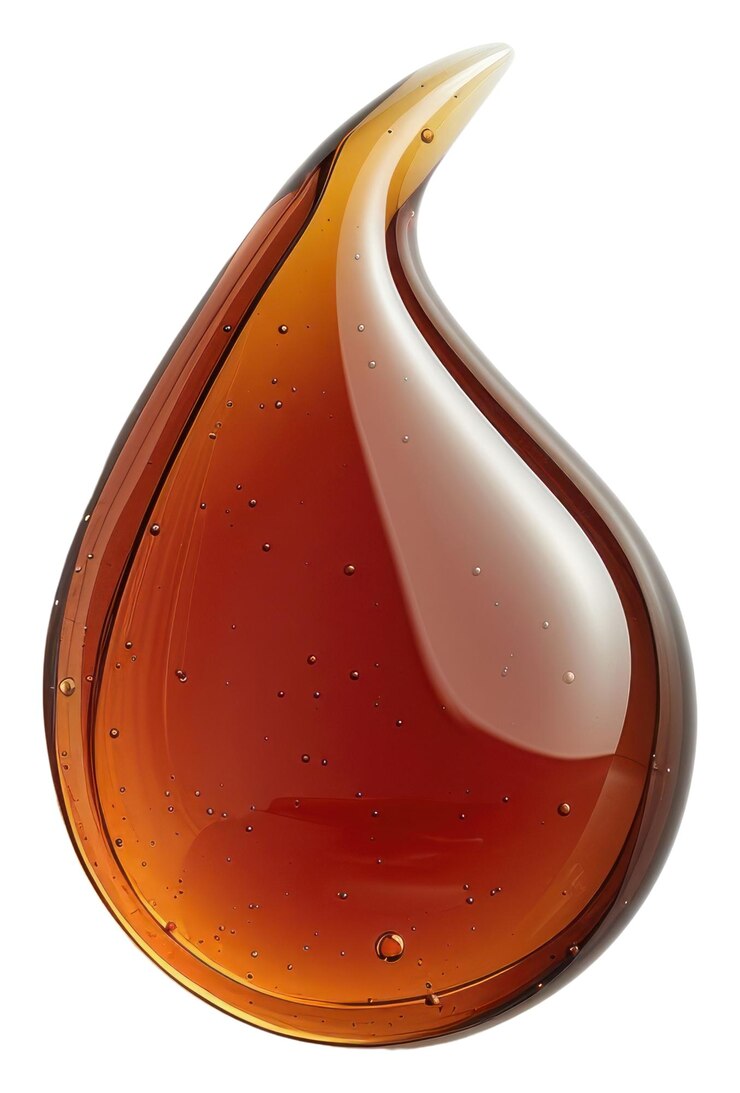 Zdjęcie png w kształcie kropli syrop klonowy izolat przyprawy kropel miodu