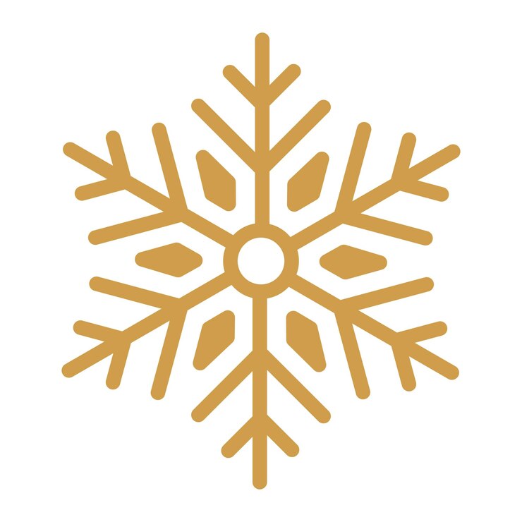 Zdjęcie png złota pojedyncza ikona płatka śniegu przezroczyste tło