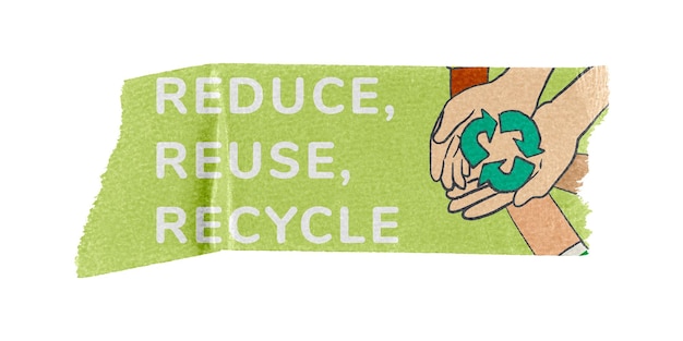 Png zmniejszyć ponowne wykorzystanie recykling słowo naklejka typografia przejrzyste tło