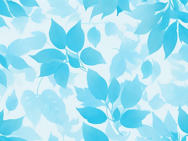 pobierz jasnoniebieskie tło z pomalowanymi liśćmi na krawędziach