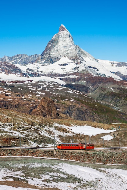 Pociąg kolejowy Gornergrat Bahn Zermatt