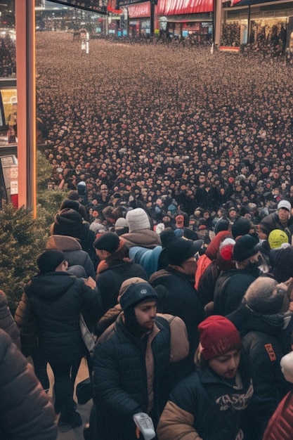 Poczuj chaos i emocje Czarnego Piątku dzięki oszałamiającej wizualizacji tętniącego życiem tłumu