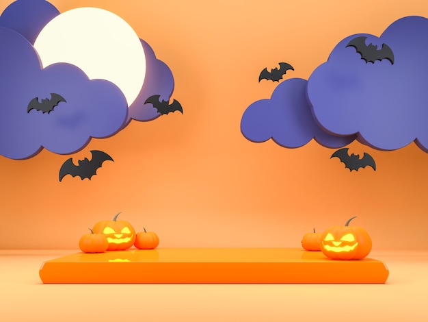 Podium na cokole 3D z halloween