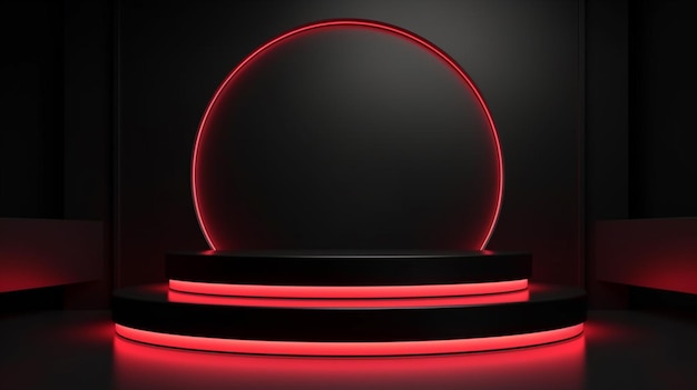 Podium prezentacyjne produktów Black 3D Neon