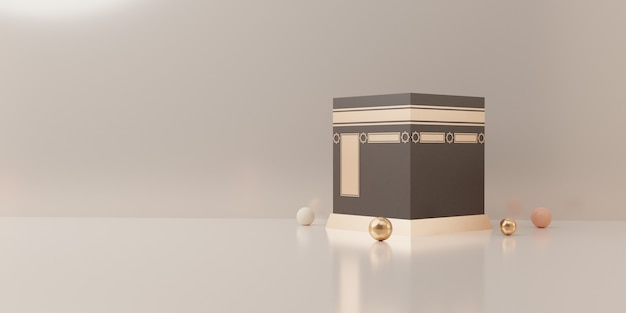 Podium renderowania 3d produktu koncepcji sprzedaży Eid mubarak