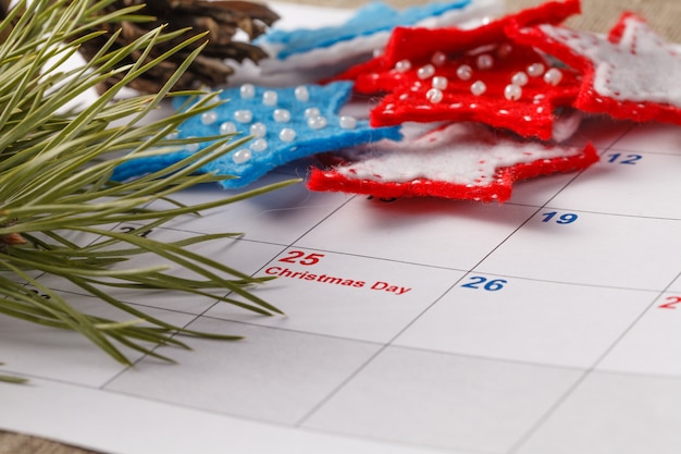 Podkreślając datę świąt w kalendarzu