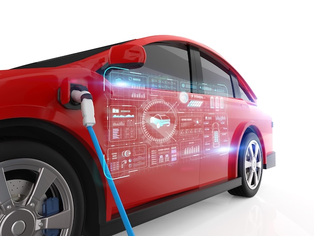 Podłącz samochód osobowy lub pojazd elektryczny za pomocą interfejsu graficznego wyświetlacza stacji ładowania