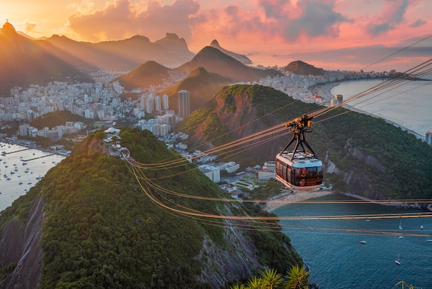 Podnieś górę Głowa Cukru w Rio de Janeiro