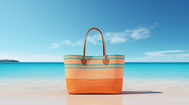 Podstawa letnich wakacji Izolowana torba plażowa