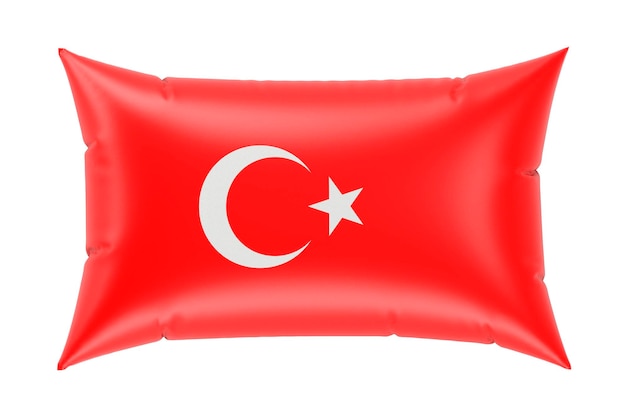 Poduszka z turecką flagą renderowania 3D