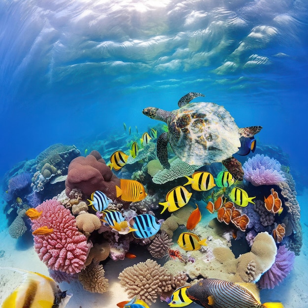 Podwodny świat w tropikalnym oceanie