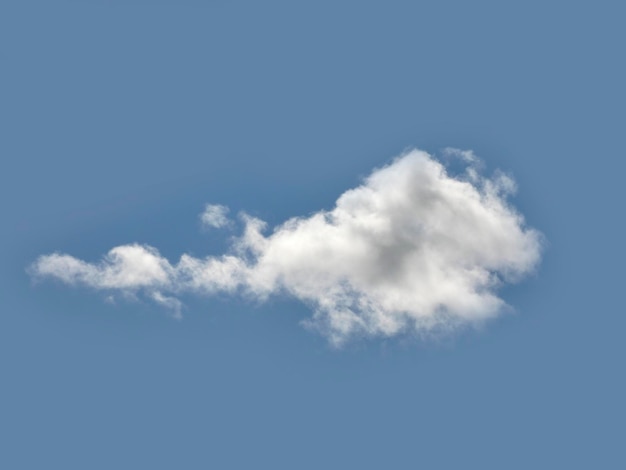 Pojedyncza bia?a chmura nad t?ob??kitnego nieba Fluffy cumulus cloud kszta?t zdj?cia