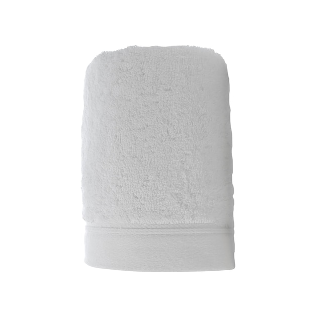 Zdjęcie pojedynczy ręcznik z tkaniny na białym tle