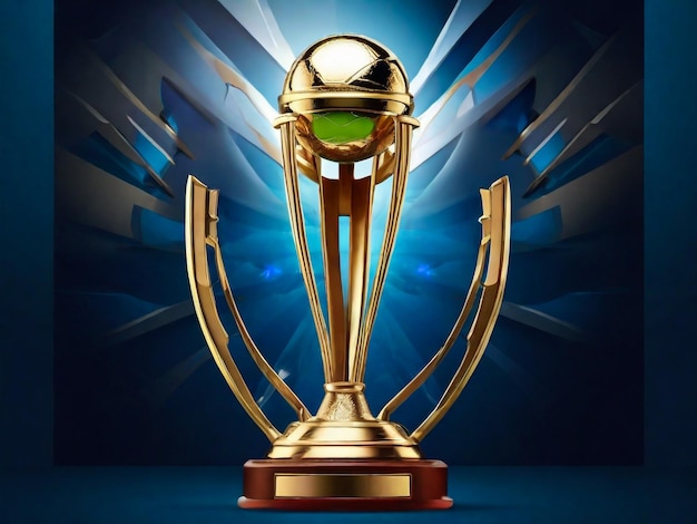 Pokal świata w krykietach 2024 plakat trofeum społeczności media szablon