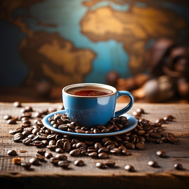 Pokaż swoją miłość do kawy Estetyczne wizualizacje dnia kawy