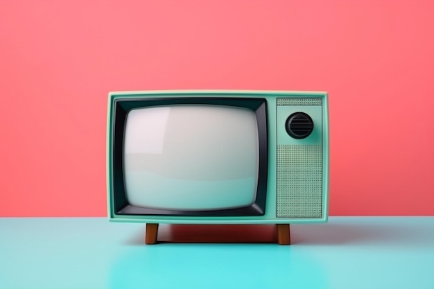 Pokaż zabytkową technologię medialną klasyczny antyczny obiekt wideo nadawanie analogowe telewizja oglądaj telewizję retro stary ekran rozrywki tło wyświetlacza