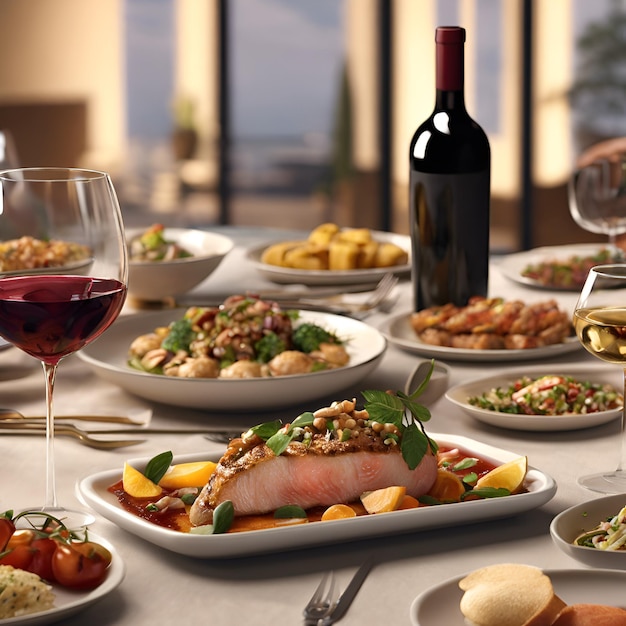 Pokażcie ekscytację wydarzenia związanego z jedzeniem i winem z fachowo dopasowanymi potrawami i winami z
