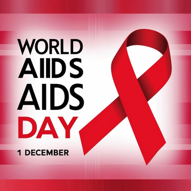 pokazywany plakat Światowego Dnia AIDS