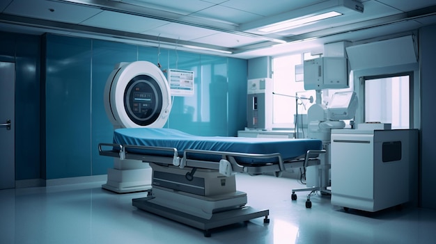 Pokój medyczny z aparatem rentgenowskim