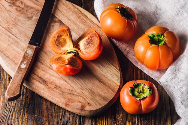 Pokrojony Persimmon na pokładzie