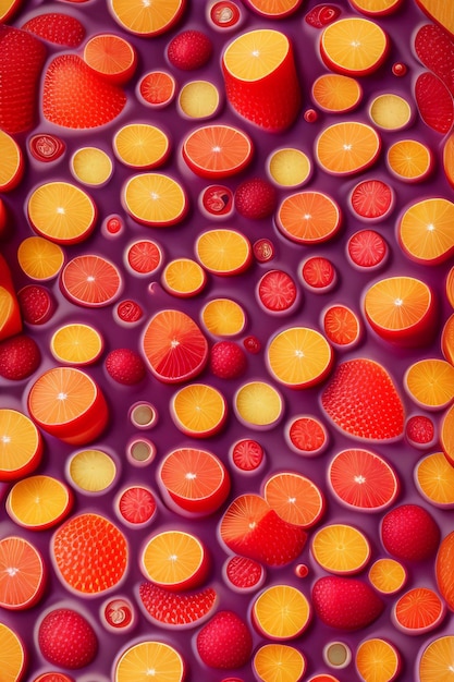 Połączenie ikon 3D Fruit Vegas Smaczne renderowane jedzenie Błyszczące emocje i kultowe smaki