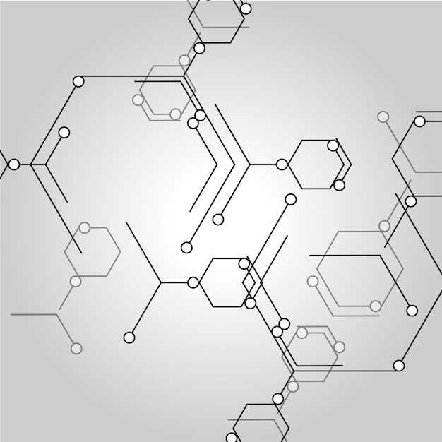 Połączenie kropek w abstrakcyjnym stylu Abstrakcyjna technologia tła projektowanie graficzne