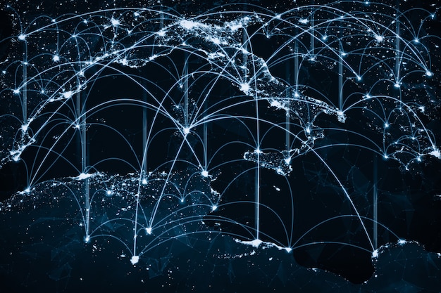 Połączenie sieciowe Europy obejmujące kontynent liniami innowacyjnego postrzegania