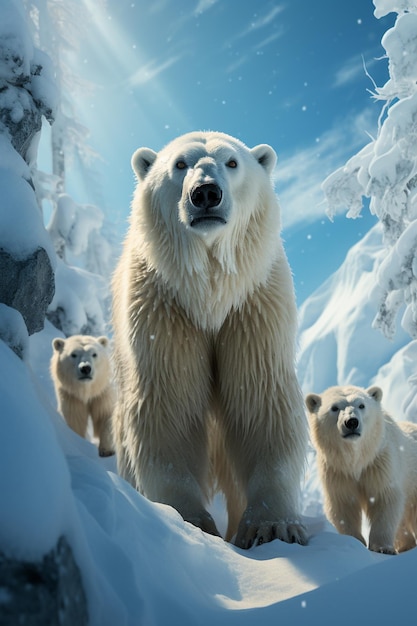 polar wildlife HD 8K tapeta Zdjęcie fotograficzne