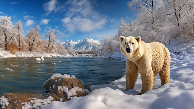 polarbear wysoka rozdzielczość fotograficzna kreatywny obraz