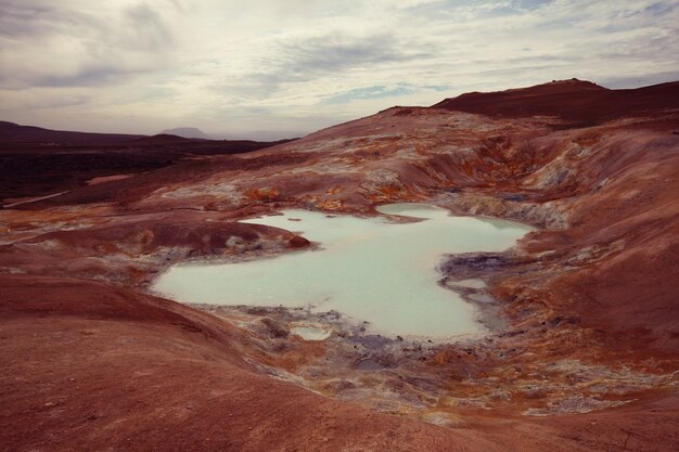 Pole Fumarole W Namafjall, Islandia