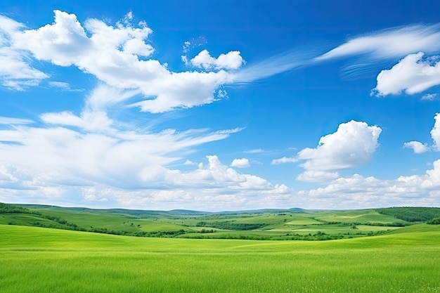 Zdjęcie pole i niebieskie niebo
