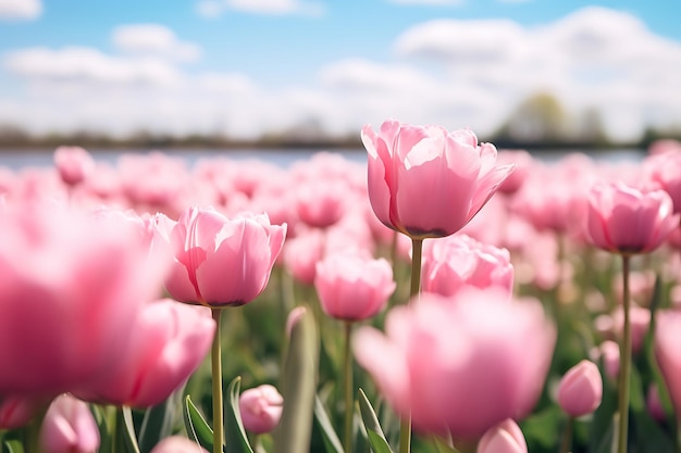 Pole tulipanowe w Holandii