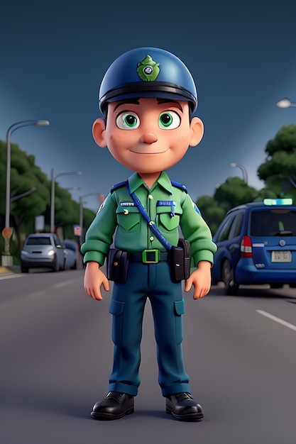 Policja drogowa w kolorze pantone ciemno niebiesko-zielonym mundurze