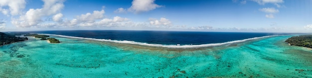 Polinezja Cook Island tropikalny raj widok z lotu ptaka