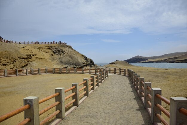 Polna droga z ogrodzeniem w Parku Narodowym Paracas Peru