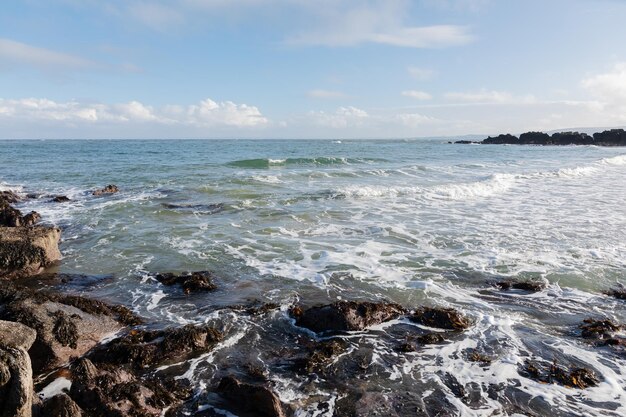 Północna Irlandia Wygląd wybrzeża Oceanu Atlantyckiego Zdjęcia zasobów