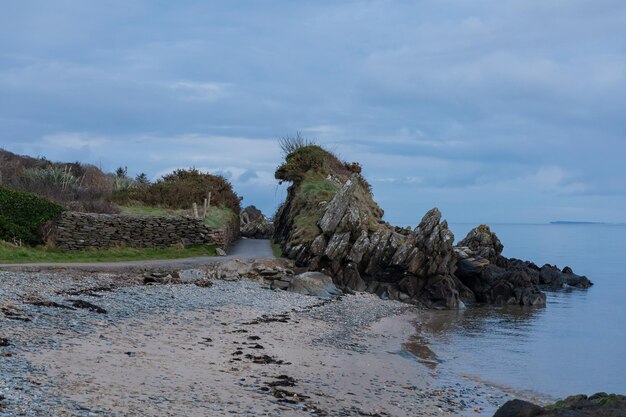 Północna Irlandia Wygląd wybrzeża Oceanu Atlantyckiego Zdjęcia zasobów