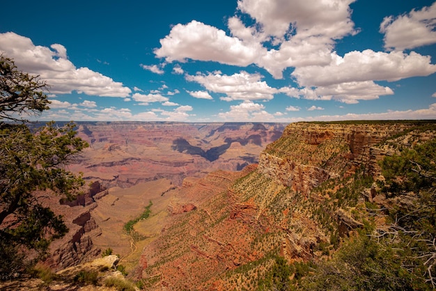 Północna krawędź kanionu skała krajobraz pomnik dolina arizona panoramiczny widok park narodowy kanionu