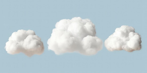 Półprzezroczyste chmury na tle średniego płótna Generacyjna sztuczna inteligencja