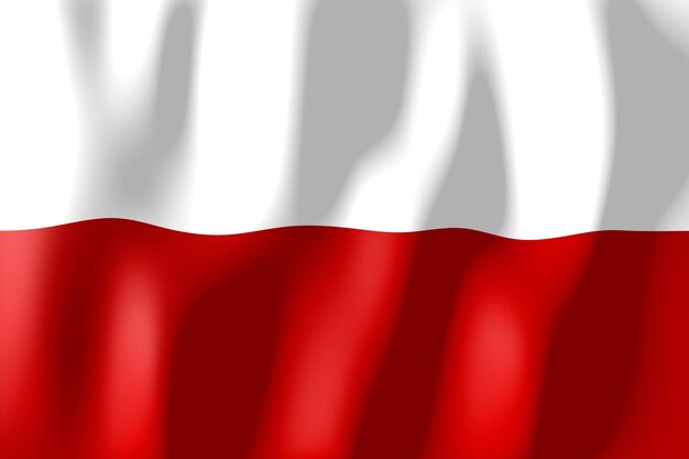 Polska pomarszczona flaga kraju