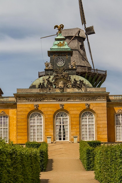 Zdjęcie południowa fasada galerii obrazów sanssouci w poczdamie