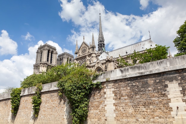 Południowa Fasada Katedry Notre Dame De Paris