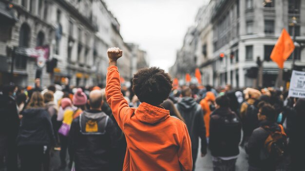 Południowoafrykański Dzień Praw Człowieka protestuje z tyłu