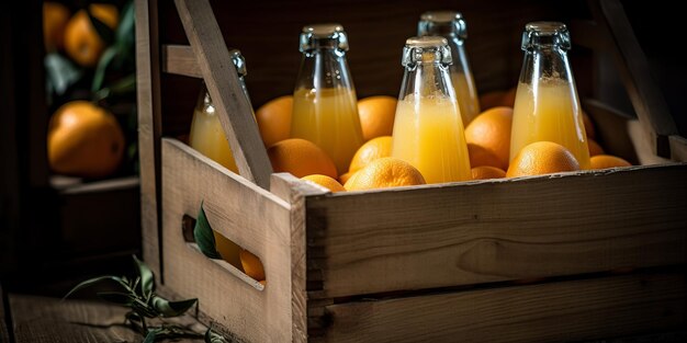 Pomarańcza z sokiem pomarańczowym