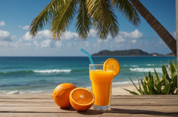 Pomarańcze i sok pomarańczowy z
